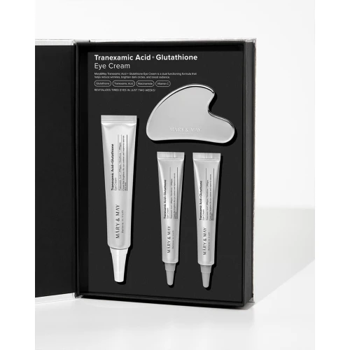 سرم دور چشم ترانگزامیک اسید و گلوتاتیون مری اند می (پک ۳ عددی)
